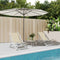 vidaXL - Strandstoelen - inklapbaar - 2 - st - aluminium - en - textileen - crèmekleur