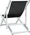 vidaXL - Strandstoelen - inklapbaar - 2 - st - aluminium - en - textileen - zwart