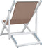 vidaXL - Strandstoelen - inklapbaar - 2 - st - aluminium - en - textileen - bruin
