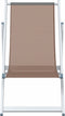 vidaXL - Strandstoelen - inklapbaar - 2 - st - aluminium - en - textileen - bruin