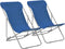 vidaXL - Strandstoelen - inklapbaar - 2 - st - staal - en - oxford - stof - blauw