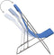 vidaXL - Strandstoelen - inklapbaar - 2 - st - staal - en - oxford - stof - blauw