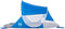 vidaXL - Strandtent - 2-persoons - pop-up - waterdicht - azuurblauw