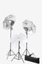 vidaXL - Studioverlichtingsset - 24 - watt - inclusief - statieven - en - paraplu's