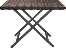 vidaXL - Tafel - inklapbaar - 45x35x32 - cm - poly - rattan - bruin
