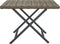 vidaXL - Tafel - inklapbaar - 45x35x32 - cm - poly - rattan - grijs