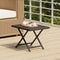 vidaXL - Tafel - inklapbaar - 45x35x32 - cm - poly - rattan - zwart