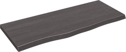 vidaXL - Tafelblad - 100x40x(2-4)cm - behandeld - eikenhout - donkerbruin