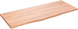 vidaXL - Tafelblad - 100x40x2 - cm - behandeld - massief - eikenhout - lichtbruin