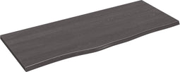 vidaXL - Tafelblad - 100x40x2 - cm - behandeld - massief - eikenhout - donkerbruin