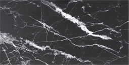 vidaXL - Tafelblad - 100x50 - cm - 6 - mm - gehard - glas - met - marmeren - design - zwart