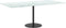 vidaXL - Tafelblad - 100x50 - cm - 6 - mm - gehard - glas - met - marmeren - design - wit