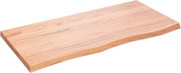 vidaXL - Tafelblad - 100x50x(2-4)cm - behandeld - massief - eikenhout - lichtbruin