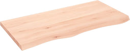 vidaXL - Tafelblad - 100x50x(2-4) - cm - onbehandeld - massief - eikenhout