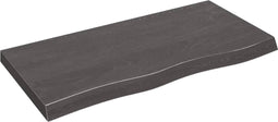vidaXL - Tafelblad - 100x50x(2-6)cm - behandeld - eikenhout - donkerbruin