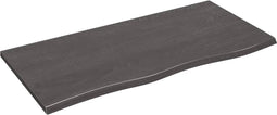 vidaXL - Tafelblad - 100x50x2 - cm - behandeld - massief - eikenhout - donkerbruin