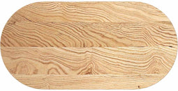 vidaXL - Tafelblad - 100x50x2 - cm - ovaal - massief - eikenhout
