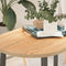 vidaXL - Tafelblad - 100x50x2 - cm - ovaal - massief - eikenhout