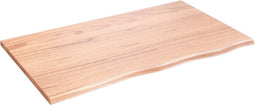vidaXL - Tafelblad - 100x60x2 - cm - behandeld - massief - eikenhout - lichtbruin