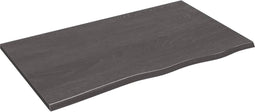 vidaXL - Tafelblad - 100x60x2 - cm - behandeld - massief - eikenhout - donkerbruin