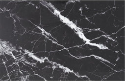vidaXL - Tafelblad - 100x62 - cm - 8 - mm - gehard - glas - met - marmeren - design - zwart