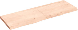 vidaXL - Tafelblad - 120x40x(2-4) - cm - onbehandeld - massief - eikenhout