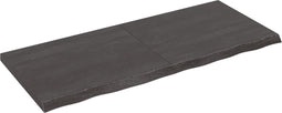 vidaXL - Tafelblad - 120x50x(2-4)cm - behandeld - eikenhout - donkerbruin