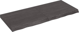 vidaXL - Tafelblad - 120x50x(2-6)cm - behandeld - eikenhout - donkerbruin