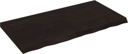 vidaXL - Tafelblad - 120x60x(2-6)cm - behandeld - eikenhout - donkerbruin