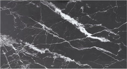 vidaXL - Tafelblad - 120x65 - cm - 8 - mm - gehard - glas - met - marmeren - design - zwart