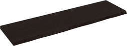 vidaXL - Tafelblad - 140x40x(2-4)cm - behandeld - eikenhout - donkerbruin
