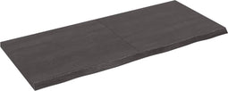 vidaXL - Tafelblad - 140x60x(2-4)cm - behandeld - eikenhout - donkerbruin