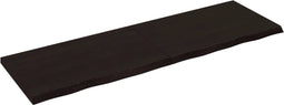 vidaXL - Tafelblad - 160x50x(2-4)cm - behandeld - eikenhout - donkerbruin