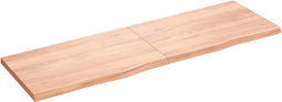 vidaXL - Tafelblad - 160x50x(2-4)cm - behandeld - massief - eikenhout - lichtbruin