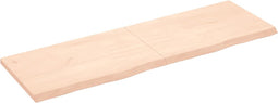 vidaXL - Tafelblad - 160x50x(2-4) - cm - onbehandeld - massief - eikenhout