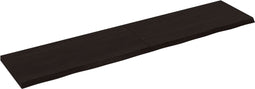 vidaXL - Tafelblad - 180x40x(2-4)cm - behandeld - eikenhout - donkerbruin