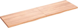 vidaXL - Tafelblad - 180x50x(2-4)cm - behandeld - massief - eikenhout - lichtbruin
