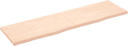 vidaXL - Tafelblad - 180x50x(2-4) - cm - onbehandeld - massief - eikenhout