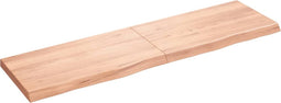 vidaXL - Tafelblad - 180x50x(2-6)cm - behandeld - massief - eikenhout - lichtbruin