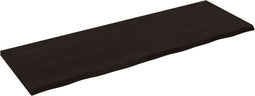 vidaXL - Tafelblad - 180x60x(2-4)cm - behandeld - eikenhout - donkerbruin