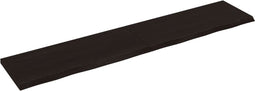 vidaXL - Tafelblad - 200x40x(2-4)cm - behandeld - eikenhout - donkerbruin