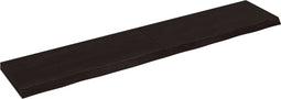 vidaXL - Tafelblad - 200x40x(2-6)cm - behandeld - eikenhout - donkerbruin