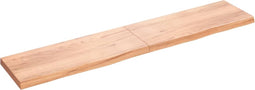 vidaXL - Tafelblad - 200x40x(2-6)cm - behandeld - massief - eikenhout - lichtbruin
