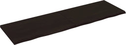 vidaXL - Tafelblad - 200x60x(2-4)cm - behandeld - eikenhout - donkerbruin