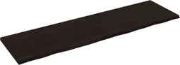 vidaXL - Tafelblad - 220x60x(2-4)cm - behandeld - eikenhout - donkerbruin