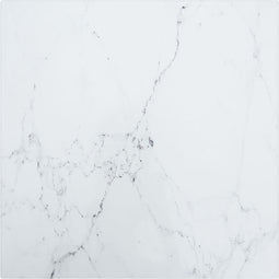 vidaXL - Tafelblad - 30x30 - cm - 6 - mm - gehard - glas - met - marmeren - design - wit