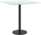 vidaXL - Tafelblad - 40x40 - cm - 6 - mm - gehard - glas - met - marmeren - design - wit