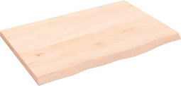 vidaXL - Tafelblad - 60x40x2 - cm - onbehandeld - massief - eikenhout