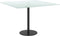 vidaXL - Tafelblad - 60x60 - cm - 6 - mm - gehard - glas - met - marmeren - design - wit