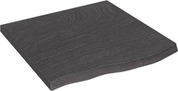 vidaXL - Tafelblad - 60x60x(2-4)cm - behandeld - massief - eikenhout - donkerbruin